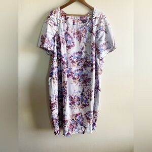 Roman’s - Blue and Purple Floral Dress